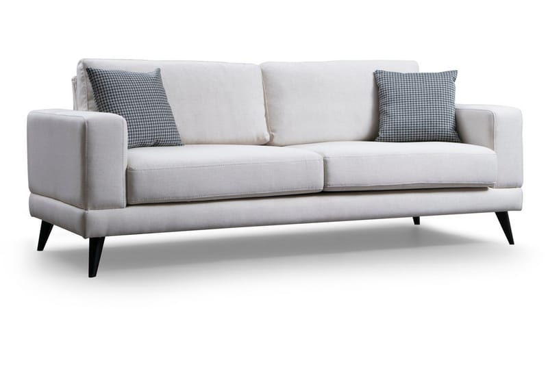 Selder 3-personers Sofa - Beige/Sort - 3 personers sofa