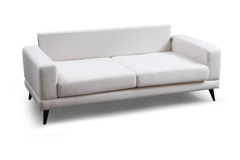 Selder 3-personers Sofa - Beige/Sort - 3 personers sofa