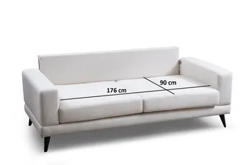 Selder 3-personers Sofa - Beige/Sort - Møbler - Sofaer - Sovesofaer - 3 personers sovesofa