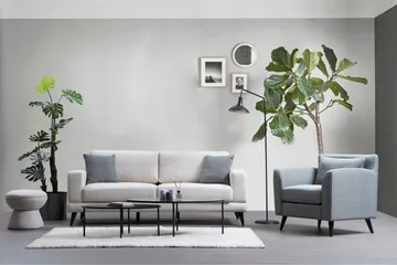 Selder 3-personers Sofa - Beige/Sort - Møbler - Sofaer - Sovesofaer - 3 personers sovesofa