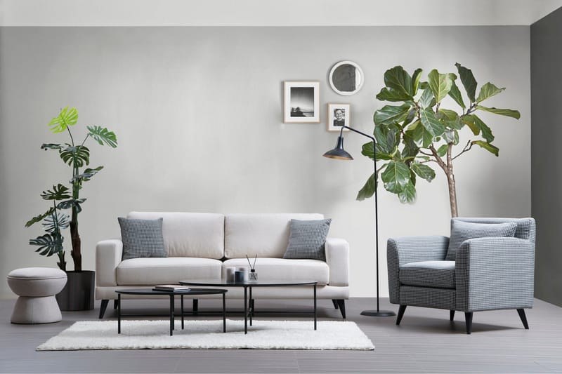 Selder 3-personers Sofa - Beige/Sort - Møbler - Sofaer - 3 personers sofa