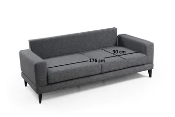 Selder 3-Pers. Sofa - Grå - Møbler - Sofaer - Sovesofaer - 3 personers sovesofa