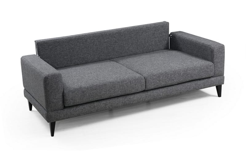 Selder Udtrækkelig Dyb Sovesofa i Stof - Grå - Møbler - Sofaer - Sovesofaer - 3 personers sovesofa