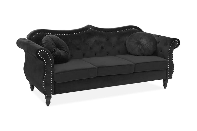 Skien Sofa 3 sæder - Sort - Møbler - Sofaer - 3 personers sofa