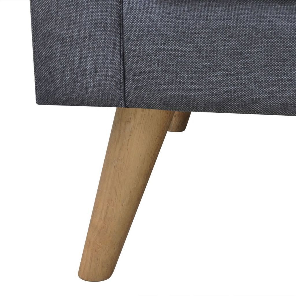 Sofa 3-Pers. Sofa Stof Mørkegrå - Grå - Møbler - Sofaer - 3 personers sofa