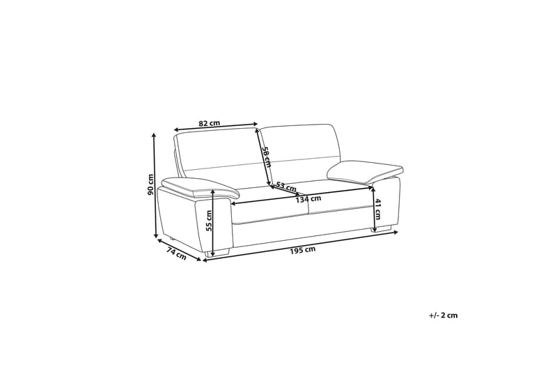 Sofa Sofa 3 sæder - Beige - Møbler - Sofaer - 3 personers sofa