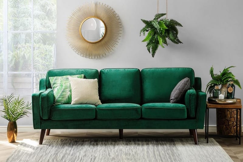Sofa Sofa 3-pers - Grøn - 3 personers sofa