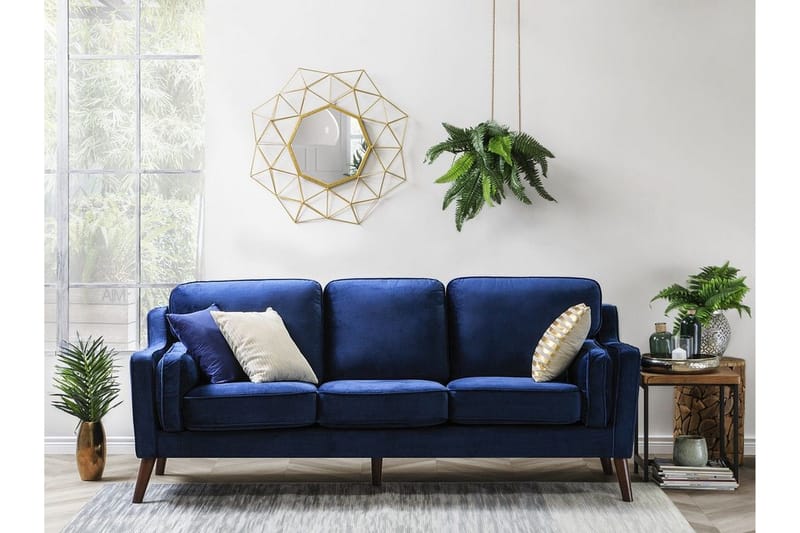 Sofa Sofa 3-pers - Bl å - Møbler - Sofaer - 3 personers sofa