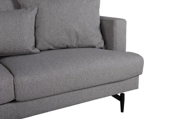Sofia 3-personers Lav Sofa med Løse Puder i Stof - Grå - Møbler - Sofaer - 3 personers sofa