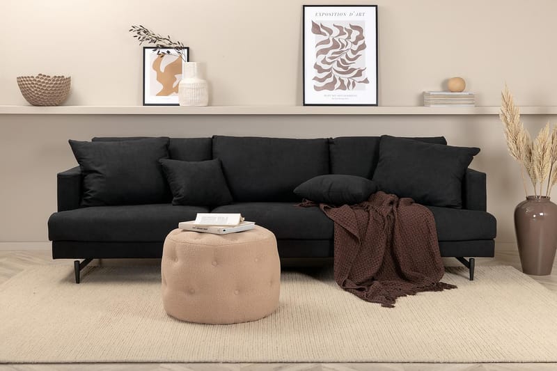 Sofia 3-personers sofa - Sort - Møbler - Sofaer - 3 personers sofa