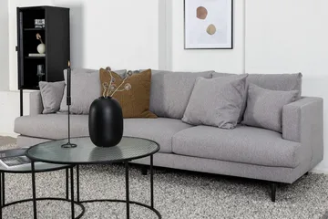 Sofia 3-personers Lav Sofa med Løse Puder i Stof - Grå - Møbler - Sofaer - 3 personers sofa