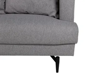 Sofia 3-personers Lav Sofa med Løse Puder i Stof - Grå - Møbler - Sofaer - 3 personers sofa