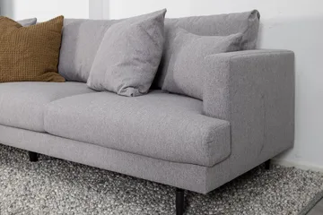 Sofia 3-personers Lav Sofa med Løse Puder i Stof - Grå - Møbler - Sofaer - 3 personers sofa