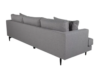 Sofia 3-personers Lav Sofa med Løse Puder i Stof - Grå - Møbler - Sofaer - 3 personers sofa