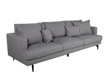 Sofia 3-personers Lav Sofa med Løse Puder i Stof - Grå - Møbler - Sofaer - 3 personers sofa