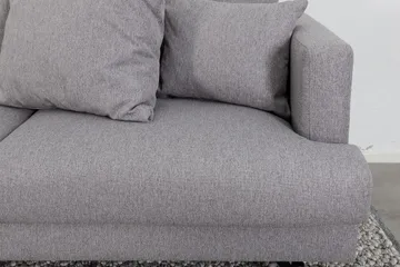 Sofia 3-personers Lav Sofa med Løse Puder i Stof - Grå - Møbler - Sofaer - 3 personers sofa