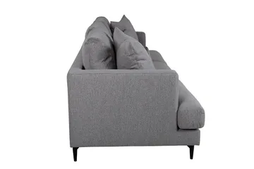 Sofia 3-personers Lav Sofa med Løse Puder i Stof - Grå - Møbler - Sofaer - 3 personers sofa