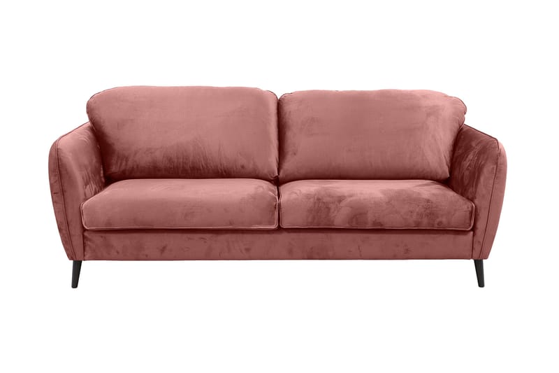 Sundheim 3-pers. Sofa - Pink, træben - 3 personers sofa