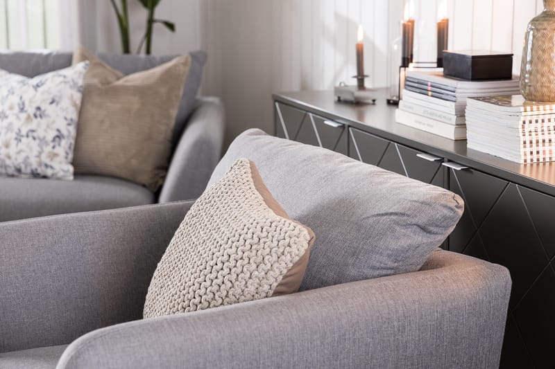 Trend 3-personers Stofsofa - Grå - Møbler - Sofaer - 3 personers sofa