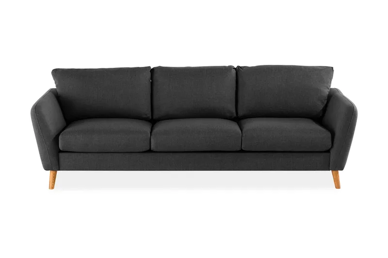 Trend 3-personers Stofsofa, Sort