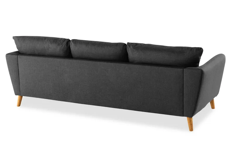 Trend 3-personers Stofsofa - Sort - Møbler - Sofaer - 3 personers sofa