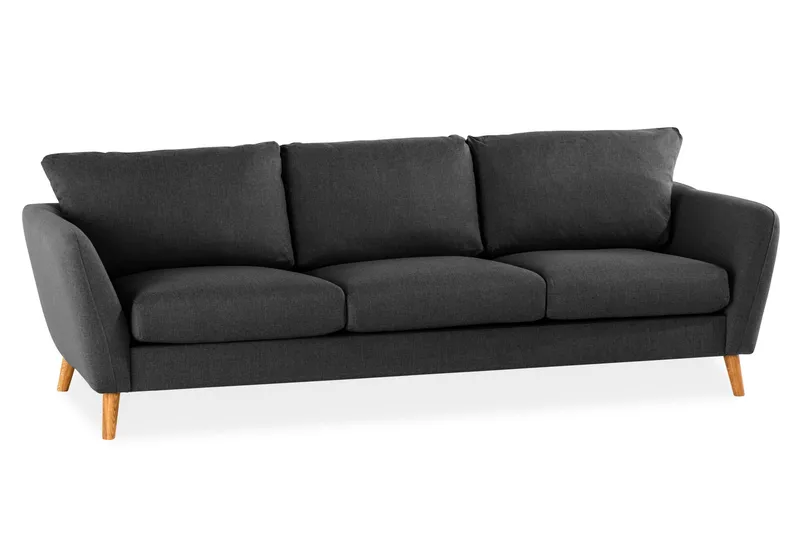 Trend 3-personers Stofsofa - Sort - Møbler - Sofaer - 3 personers sofa