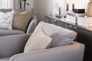 Trend 3-personers Stofsofa - Lysegrå - Møbler - Sofaer - 3 personers sofa
