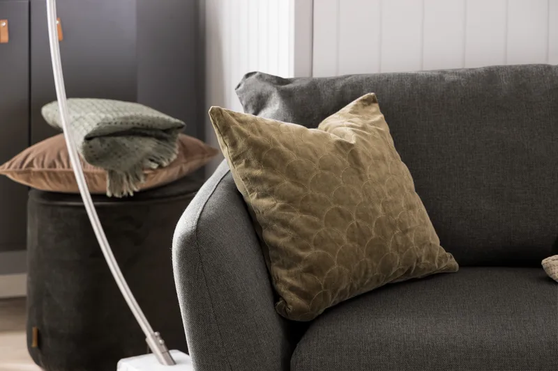 Trend 3-personers Stofsofa - Sort - Møbler - Sofaer - 3 personers sofa