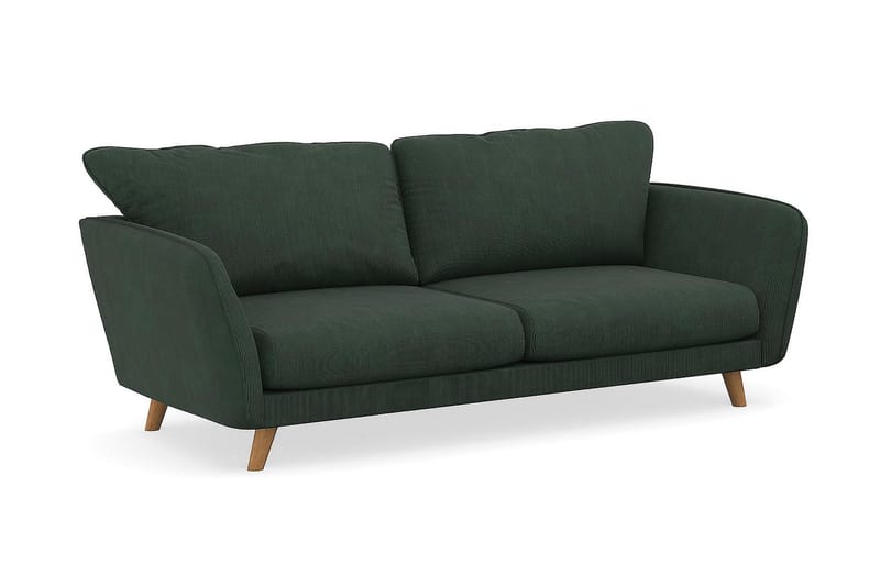 Trend Lyx 3-personers Manchestersofa - Mørkegrøn - Møbler - Sofaer - 3 personers sofa