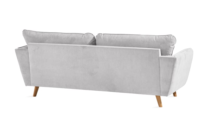 Trend Lyx 3-Pers. Sofa - Lysegrå/Eg - 3 personers sofa