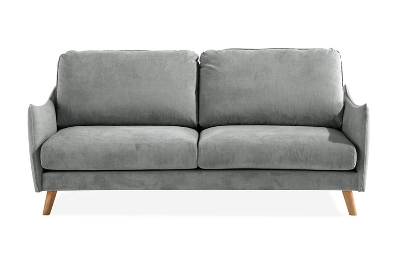 Trend Lyx 3-Pers. Sofa - Grå/Eg - 3 personers sofa