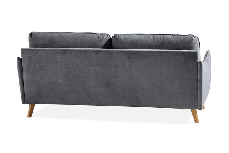 Trend Lyx 3-Pers. Sofa - Mørkegrå/Eg - 3 personers sofa