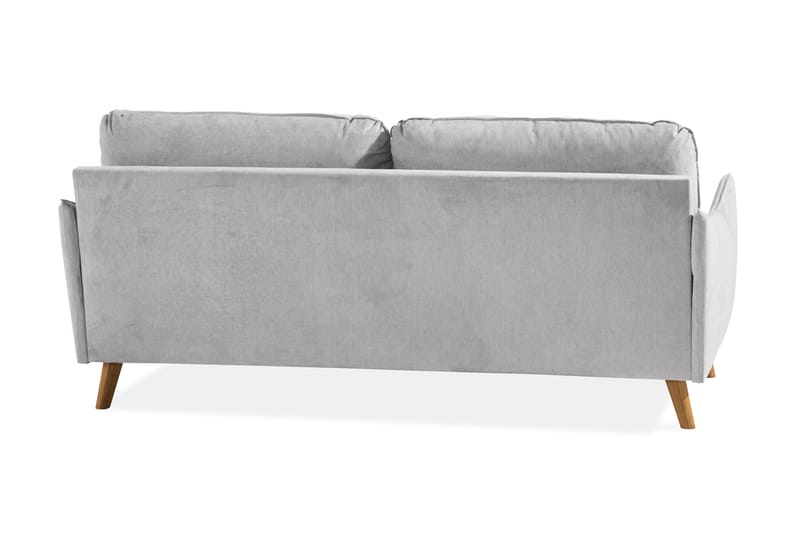 Trend Lyx 3-Pers. Sofa - Lysegrå/Eg - 3 personers sofa