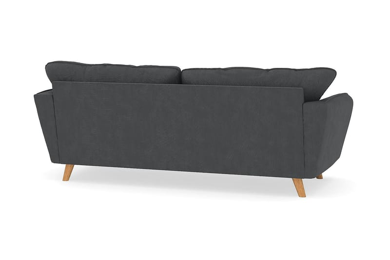Trend Lyx 3-Pers. Sofa - Mørkegrå Jernbanefløjl - 3 personers sofa