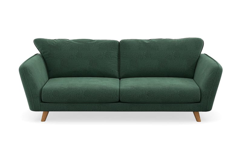 Trend Lyx 3-Pers. Sofa - Grøn Velour - 3 personers sofa