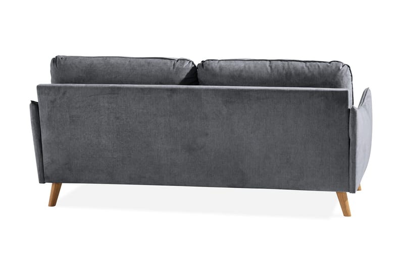 Trend Lyx 3-Pers. Sofa - Mørkegrå/Eg - Møbler - Sofaer - 3 personers sofa
