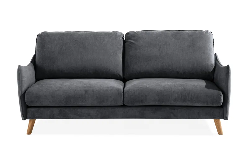 Trend Lyx 3-Pers. Sofa, Mørkegrå/Eg