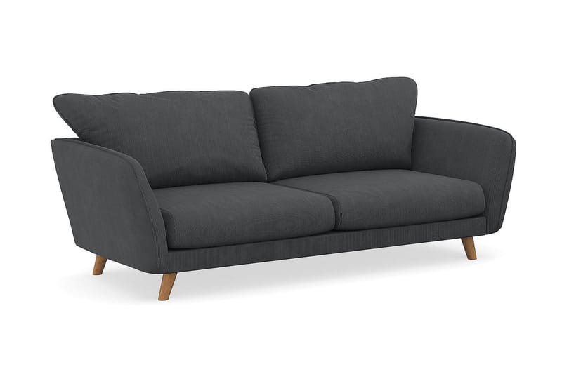 Trend Lyx 3-personers Manchestersofa - Mørkegrå - Møbler - Sofaer - 3 personers sofa