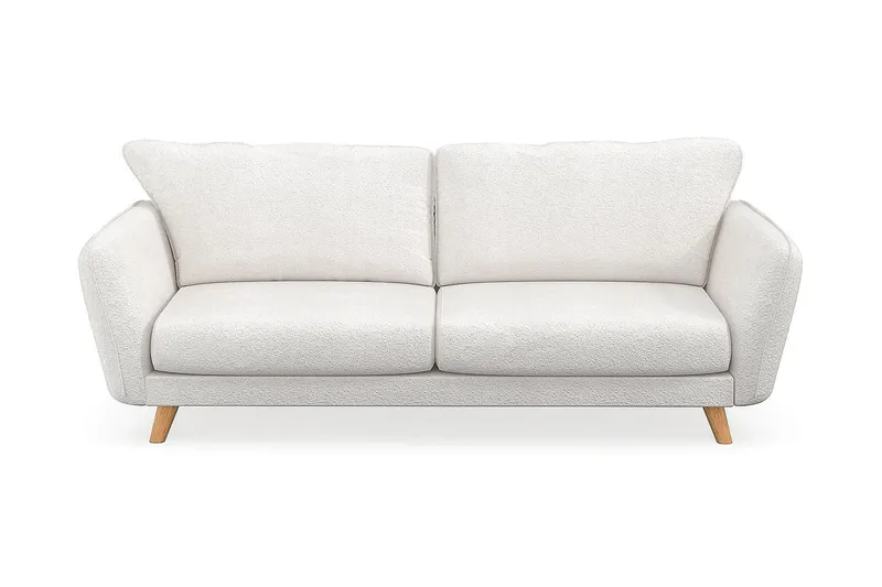 Trend Lyx 3-personers Sofa i Bouclé, Hvid