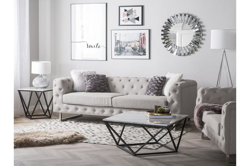 Vissland sofa 3 sæder - Beige - 3 personers sofa