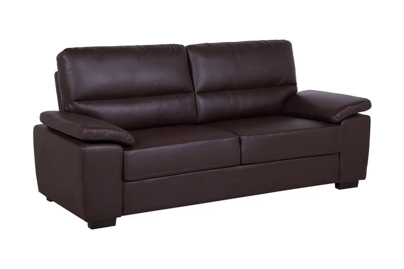 Vogar Dyb 3-sæder Sofa 195 cm i Kunstlæder, Brun