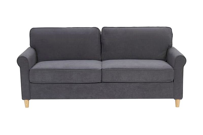 Warmoth Sofa med Rullearmlæn i Stof, Grå