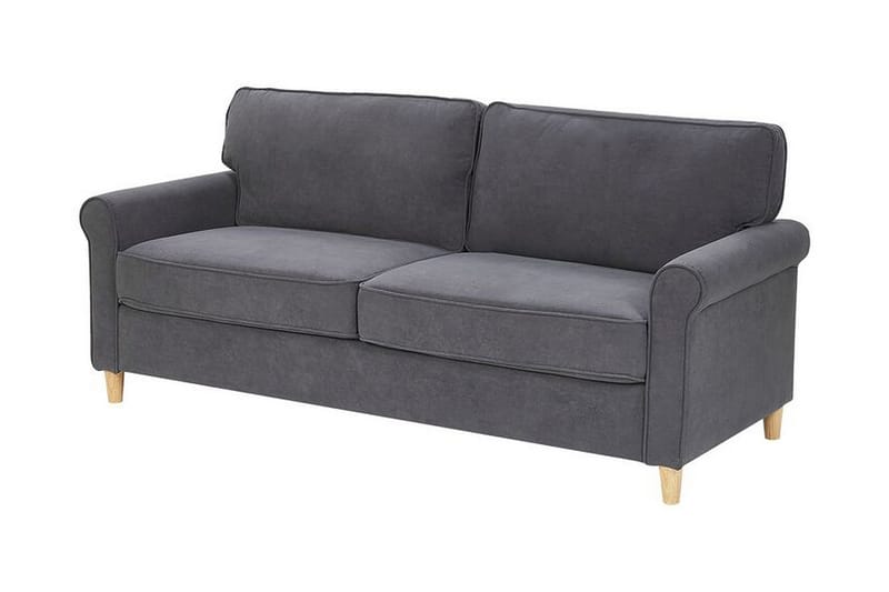 Warmoth Sofa med Rullearmlæn i Stof - Grå - Møbler - Sofaer - 3 personers sofa