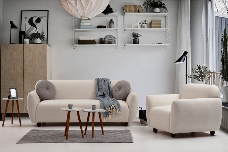 Whitecliffs Sofa 3-Pers. - Cream - Møbler - Sofaer - 3 personers sofa