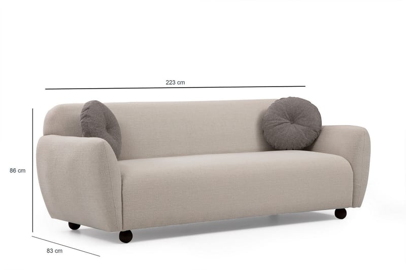 Whitecliffs Sofa 3-Pers. - Cream - 3 personers sofa