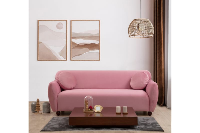 Whitecliffs Sofa 3-personers - Rosa - Møbler - Sofaer - 3 personers sofa