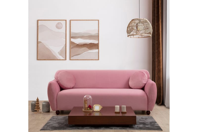 Whitecliffs Sofa 3-personers - Rosa - Møbler - Sofaer - 3 personers sofa