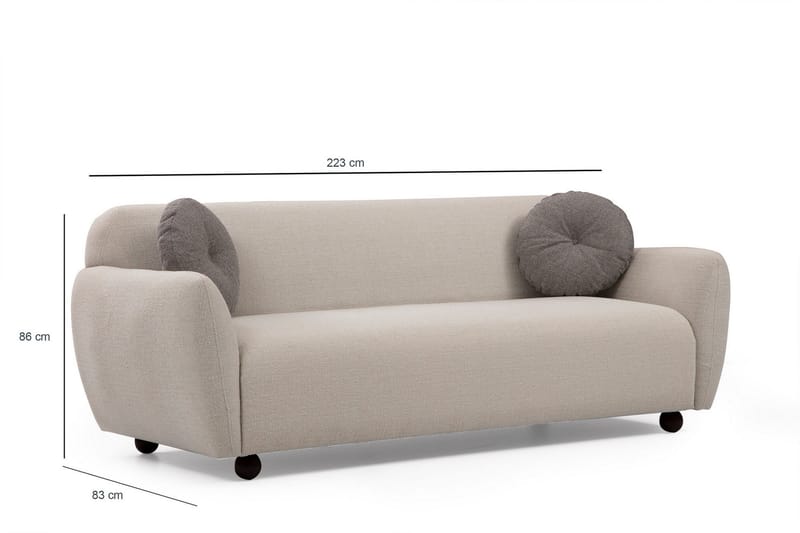Whitecliffs Sofa 3-Pers. - Cream - Møbler - Sofaer - 3 personers sofa