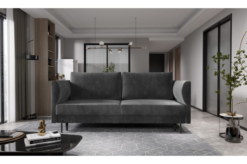 Zerlo 3-Pers. Sofa - Mørkegrå - Møbler - Sofaer - 3 personers sofa
