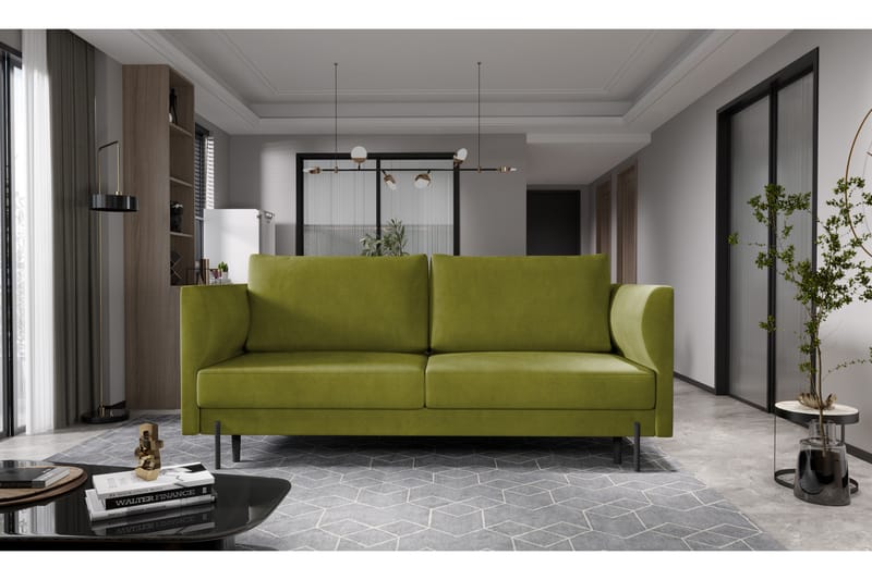 Zerlo 3-Pers. Sofa - Limegrøn - Møbler - Sofaer - 3 personers sofa
